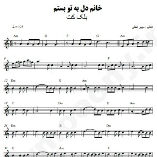نت کیبورد خانم دل به تو بستم بلک کتس
