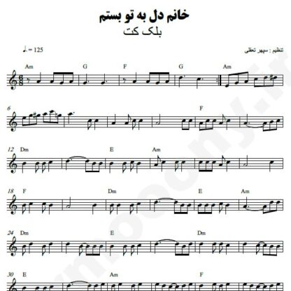 نت کیبورد خانم دل به تو بستم بلک کتس
