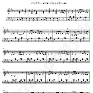 نت پیانو Derniere Danse indila