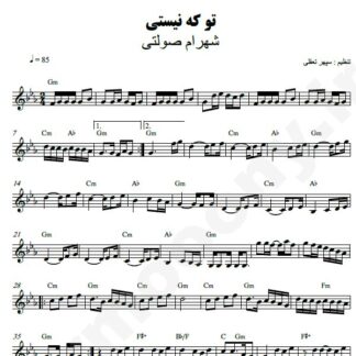 نت کیبورد تو که نیستی شهرام صولتی
