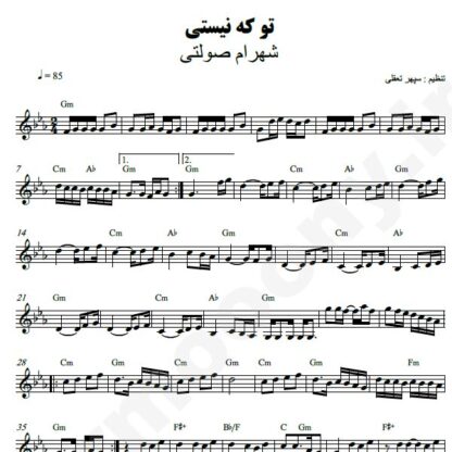نت کیبورد تو که نیستی شهرام صولتی