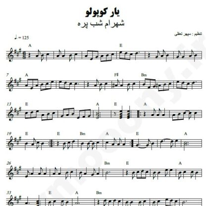نت کیبورد یار کپلو شهرام شب پره