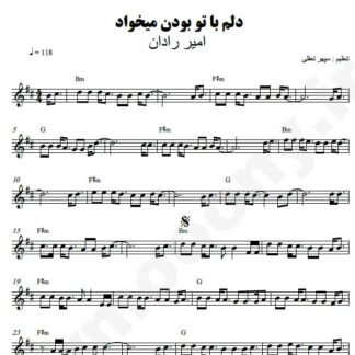 نت کیبورد دلم با تو بودن میخواد امیر رادان