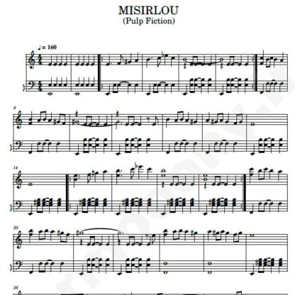 نت پیانو misirlou