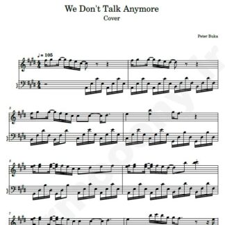 نت پیانو We Dont talk Anymore
