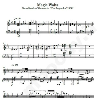نت پیانو magic waltz