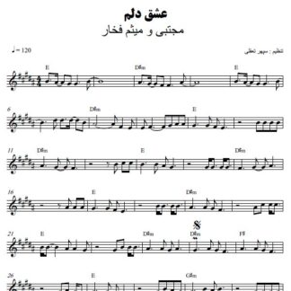 نت کیبورد عشق دلم میثم و مجتبی فخار