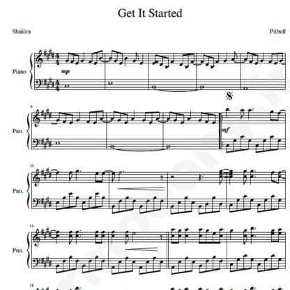 نت پیانو get it started