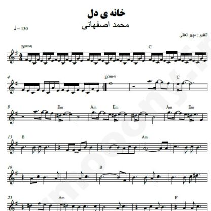 نت کیبورد خانه دل محمد اصفهانی