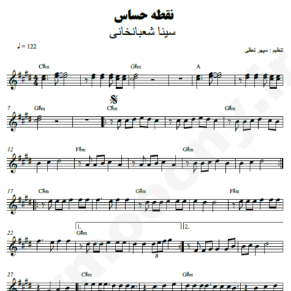 نت کیبورد نقطه حساس سینا شعبانخانی