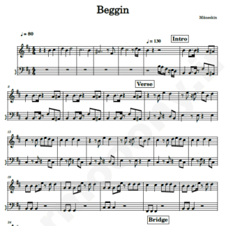 نت پیانو beggin
