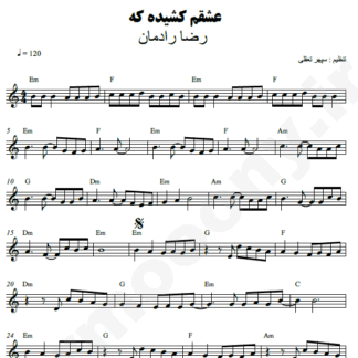 نت کیبورد عشقم کشیده که رضا رادمان