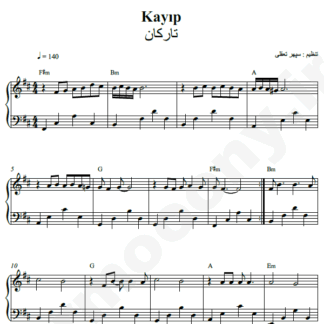 نت پیانو kayip tarkan