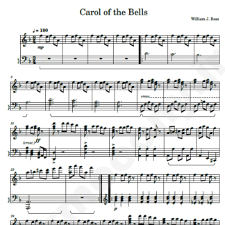 نت پیانو Carol of the Bells