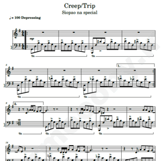 نت پیانو creep radiohead