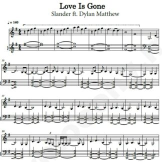 نت پیانو love is gone