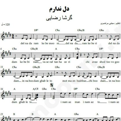 نت کیبورد دل ندارم گرشا رضایی