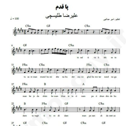 نت کیبورد پاقدم علیرضا طلیسچی