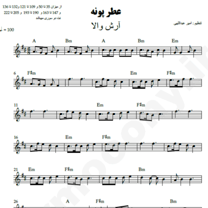 نت کیبورد عطر پونه آرش والا