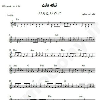 نت کیبورد تنگه دلت مریم روح پرور