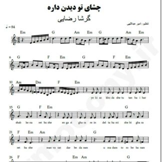 نت کیبورد چشای تو دیدن داره گرشا رضایی
