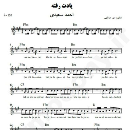 نت کیبورد یادت رفته احمد سعیدی
