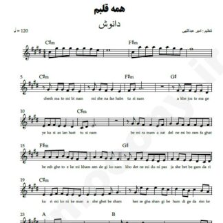 نت کیبورد همه قلبم دانوش