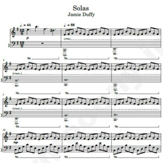 نت پیانو اهنگ solas