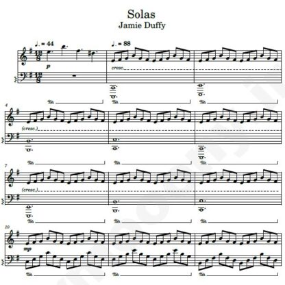 نت پیانو اهنگ solas