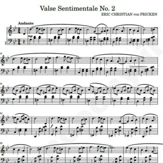 نت پیانو Valse Sentimentale No 2