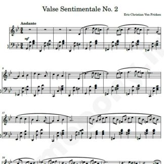 نت پیانو Valse Sentimentale No 2