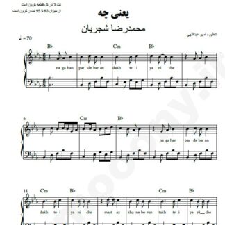 نت پیانو یعنی چه محمدرضا شجریان