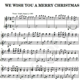 نت پیانو we wish you a merry christmas