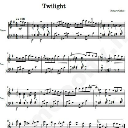 نت پیانو twilight