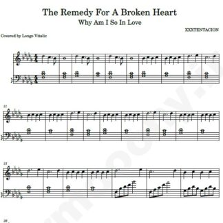 نت پیانو The Remedy For A Broken Heart