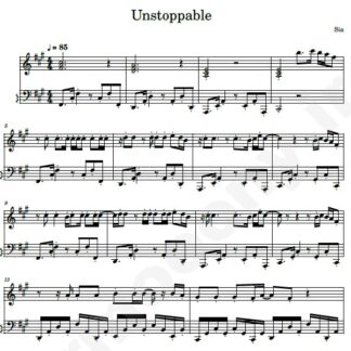 نت پیانو unstoppable sia