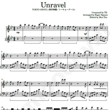 نت پیانو unravel