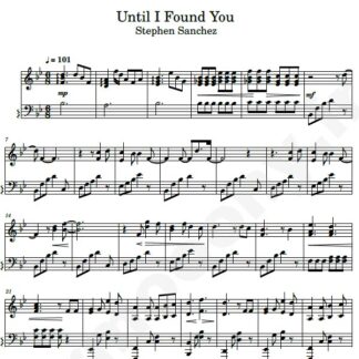 نت پیانو until i found you