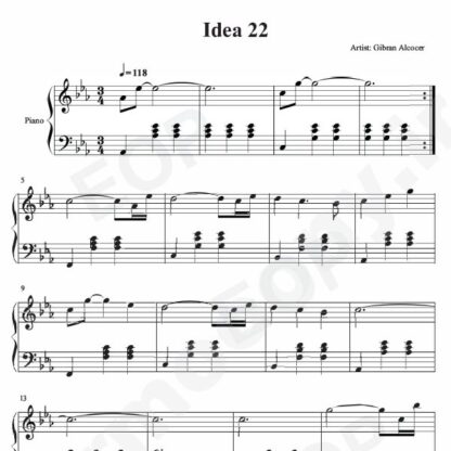 نت پیانو idea 22