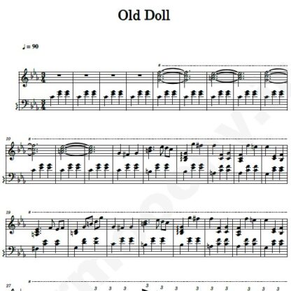 نت پیانو old doll