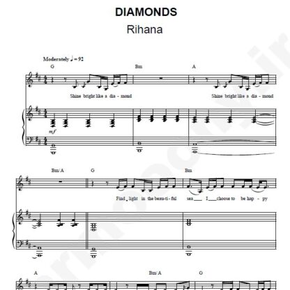نت پیانو diamonds
