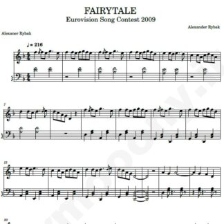 نت پیانو fairytale