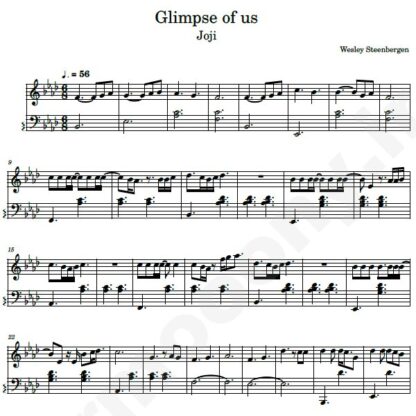 نت پیانو glimpse of us