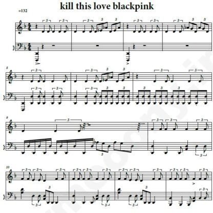 نت پیانو kill this love