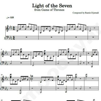 نت پیانو light of the seven