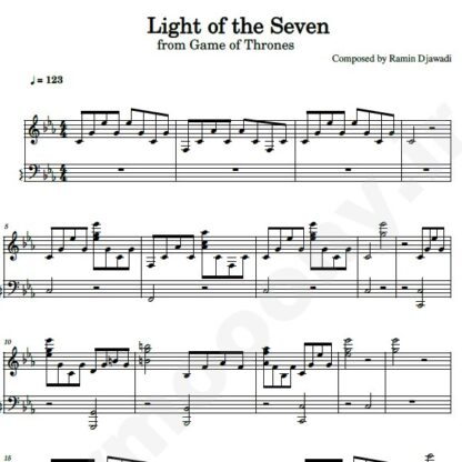 نت پیانو light of the seven
