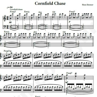 نت پیانو Cornfield chase