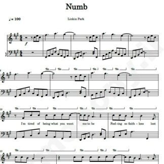 نت پیانو numb