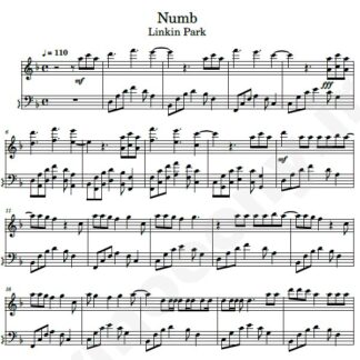نت پیانو numb