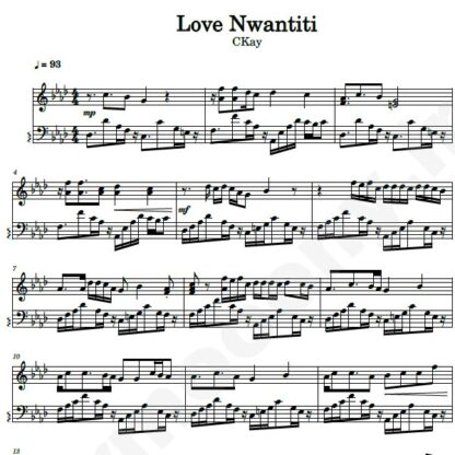 نت پیانو love nwantiti